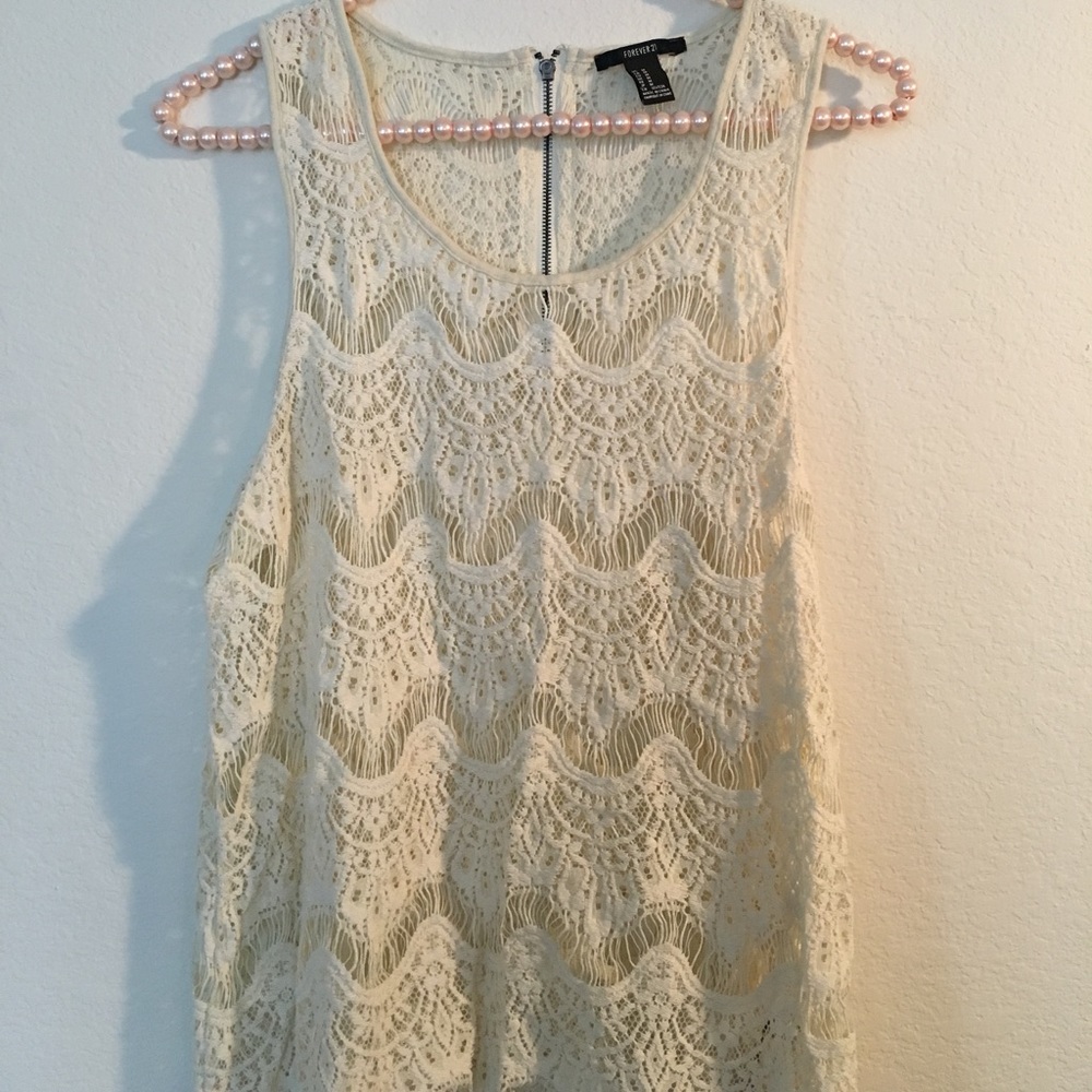 Lace embroidered top